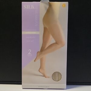 Silk Impressions 2-Pack Sheer Tights in Beige O6